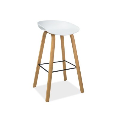 Стул барный SIGNAL STING белый/дуб